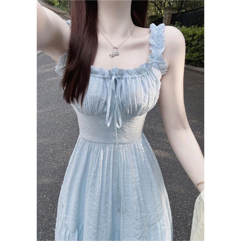 Mo Yi Yixiu'S Beach Vacation Outfit, A Set Of Outfits With A Hollow Suspender Dress, A Summer Sun Protection Shirt For Female Students - Image 4