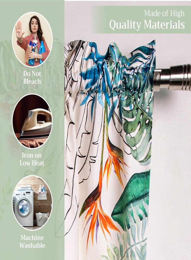 ميزون دي هيرمين طقم ستائر مطبخ من Maison d'Hermine للنوافذ، مصنوع من القطن بنسبة 100%، يتضمن ستائر مطبخ وستائر علوية للمنزل [طبقتان (28 × 36 بوصة) وستارة علوية واحدة (56 × 18 بوصة)]، بنمط ريفي أو مقهى (تروبيك). - Image 3