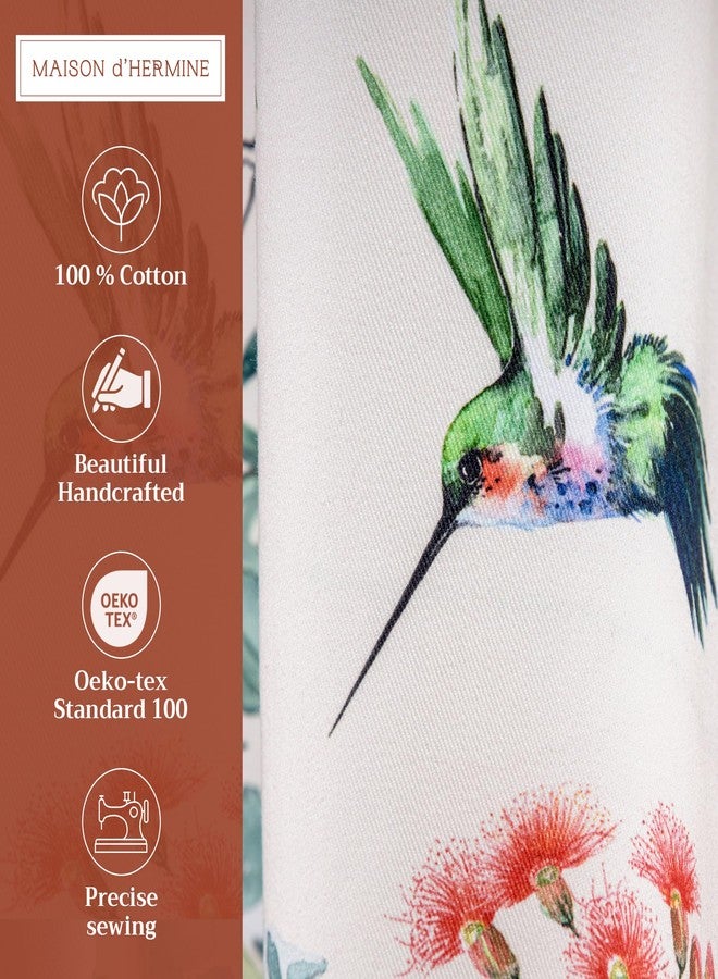 ميزون دي هيرمين طقم ستائر مطبخ من Maison d'Hermine للنوافذ، مصنوع من القطن بنسبة 100%، يتضمن ستائر مطبخ وستائر علوية للمنزل [طبقتان (28 × 36 بوصة) وستارة علوية واحدة (56 × 18 بوصة)]، بنمط ريفي أو مقهى (تروبيك). - Image 2