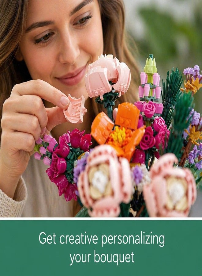 Prplet Flower Bouquet Building Blocks Set | Botanical Artificial Flower Decor Toy (756 Pieces) | DIY Creative Brick Bouquet for Home & Office Decoration - Image 4