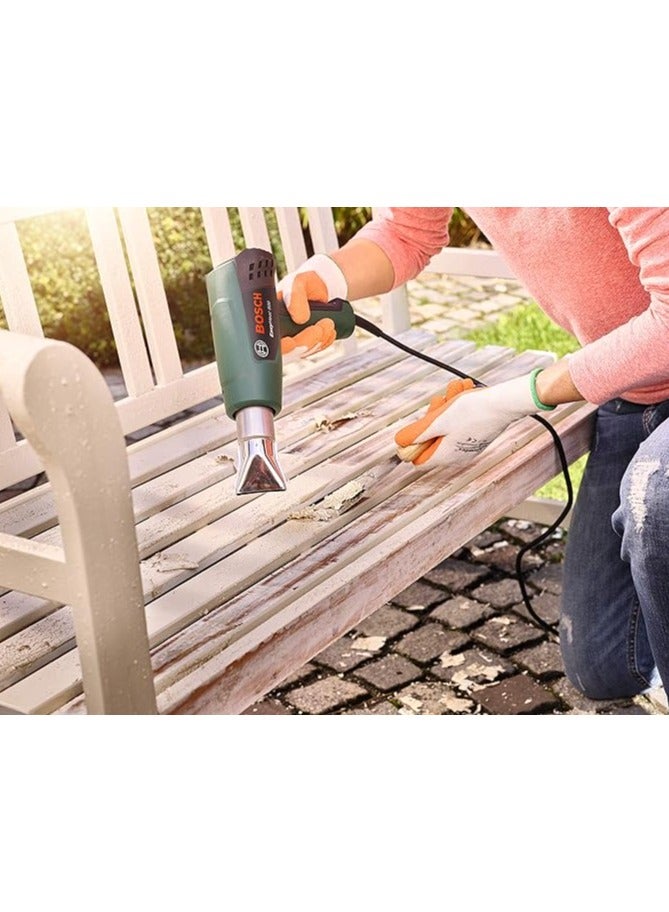 Bosch EasyHeat 500 Heat Gun – 1600W, 2 Temperature Settings, Compact & Lightweight Hot Air Gun for Paint Removal, Shrinking, Drying – Green - Image 2