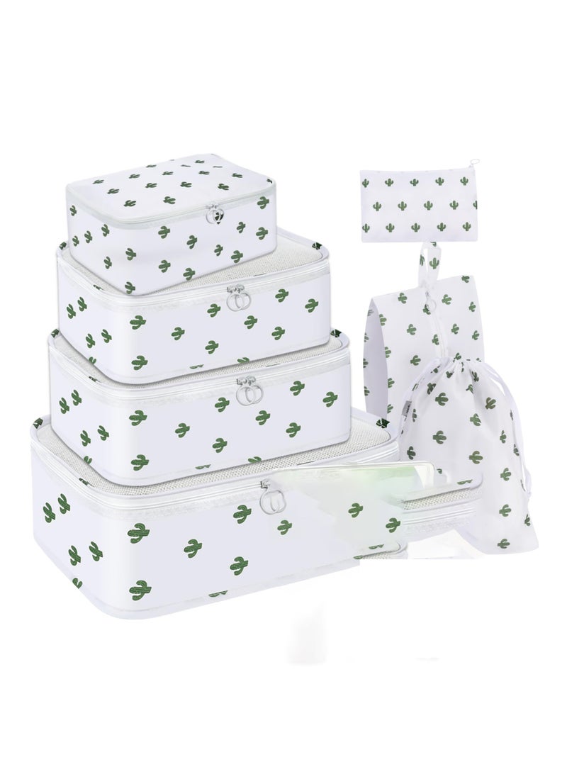 SYOSI Travel Packing Cubes Sets, 7 Pcs Packing Cubes Suitcase Organizer Bags Travel Essentials for Backpack Suitcases  - Image 1