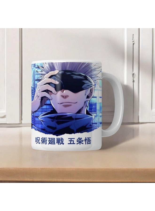 SINCE 7 STORE SINCE 7 STORE Satoru Gojo Gift Box Includes 5 Products: Mug, Keychain, Key-Tag, 9 Mini Posters, And Shape Cut Badge - The Ultimate Fan Collection. 350Ml Ceramic Mug, Multicolor - Image 2