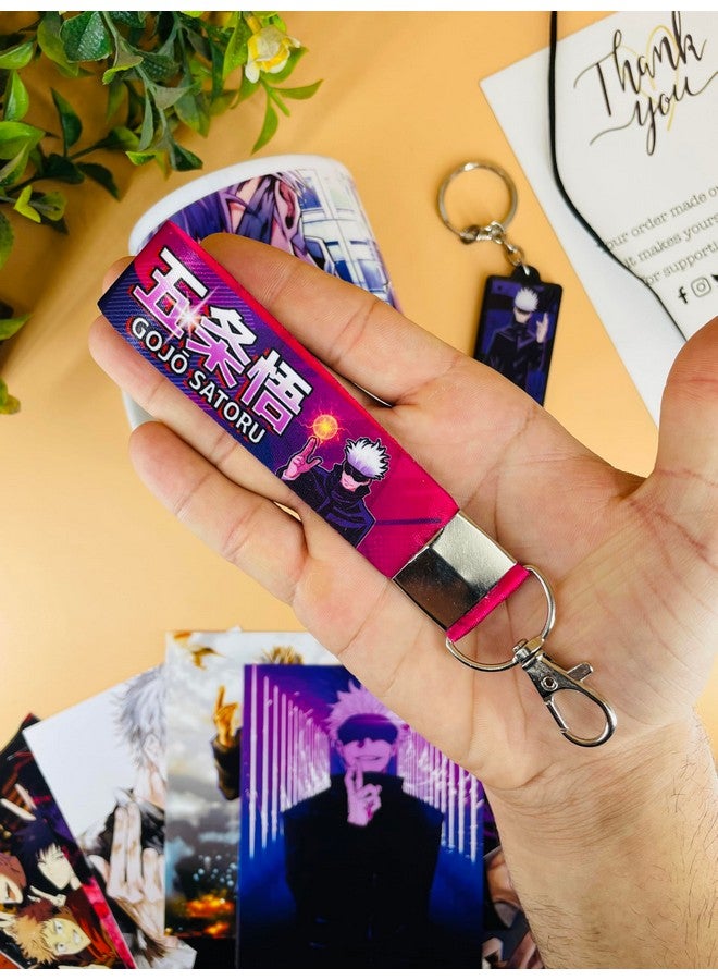 SINCE 7 STORE SINCE 7 STORE Satoru Gojo Gift Box Includes 5 Products: Mug, Keychain, Key-Tag, 9 Mini Posters, And Shape Cut Badge - The Ultimate Fan Collection. 350Ml Ceramic Mug, Multicolor - Image 3