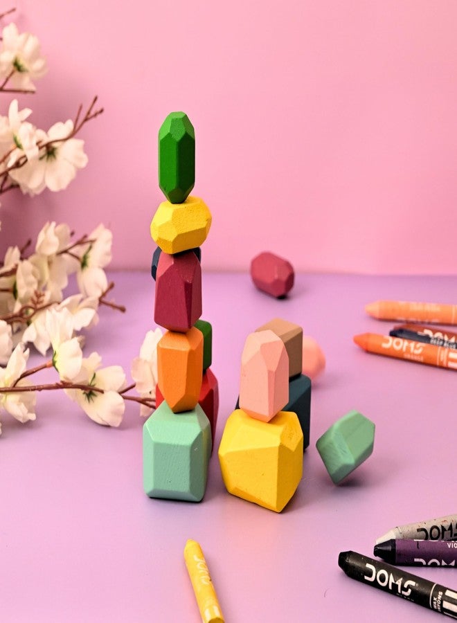 Pingo Play Wooden Balancing Stones for Kids | Montessori Stacking & Activity Toy for Toddlers | Open-Ended Play, Fine Motor Skills, Safe & Non-Toxic Wooden Blocks (16 Pieces, Multicolor) for 3 Years+ - Image 2