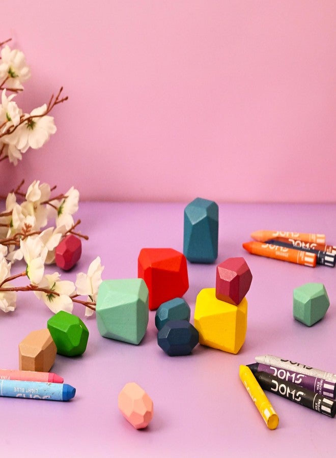 Pingo Play Wooden Balancing Stones for Kids | Montessori Stacking & Activity Toy for Toddlers | Open-Ended Play, Fine Motor Skills, Safe & Non-Toxic Wooden Blocks (16 Pieces, Multicolor) for 3 Years+ - Image 3