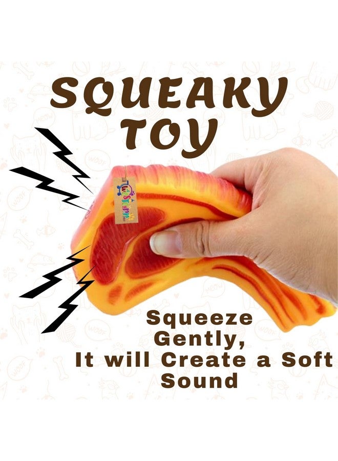 Western Era Squeaky Meat Piece Toy Offers A Delightful And Festive Play Experience For Your Pet, Ensuring Hours Of Entertainment. This Playful Pet Accessory Adds A Touch Of Celebration. - Image 4