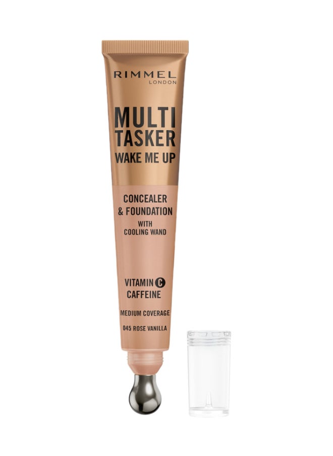 RIMMEL LONDON Multi-Tasker Wake Me Up Concealer & Foundation - 045 Classic Ivory  20ml 