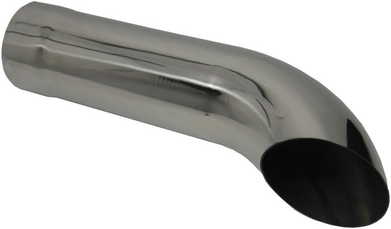 WESDON Chrome Plated Turn Down Exhaust Tip - 1.75" Diameter, 8.00" Long, 1.50" Inlet