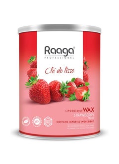 RAAGA PROFESSIONAL Liposoluble Body Wax | Strawberry (Contains Imported Ingredient) | Dermatologically Tested, Colophony Free | For All Skin Types (800 Ml) 