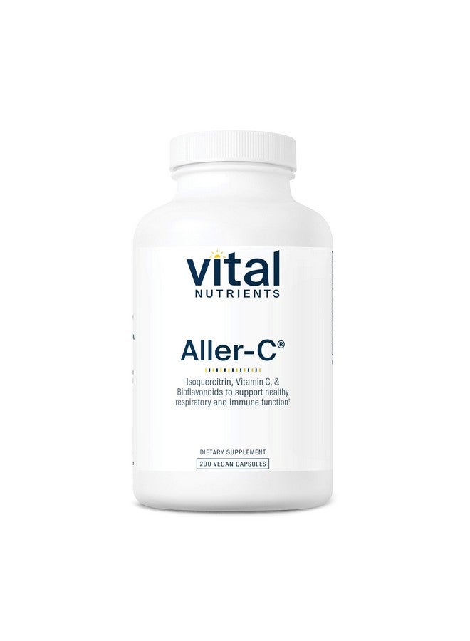 Vital Nutrients Aller-C | Vegan Respiratory and Sinus Function Support*| Isoquercitrin, Bromelain, Bioflavonoids, & Vitamin C | Gluten, Dairy, Soy Free Supplement | 200 Capsules - Image 1