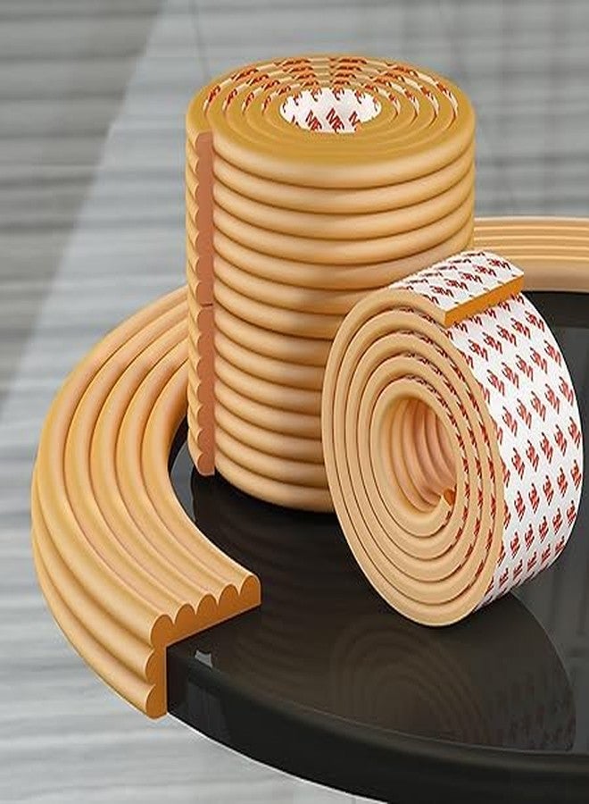 BGVM Edge Protector Strip - 2M Extra Thick Foam Cushion for Baby Safety - Shock-Absorbing Corner Guard for Sharp Edges on Tables, Desks, Walls & Furniture - 1 Piece Roll (Gold) - Image 1