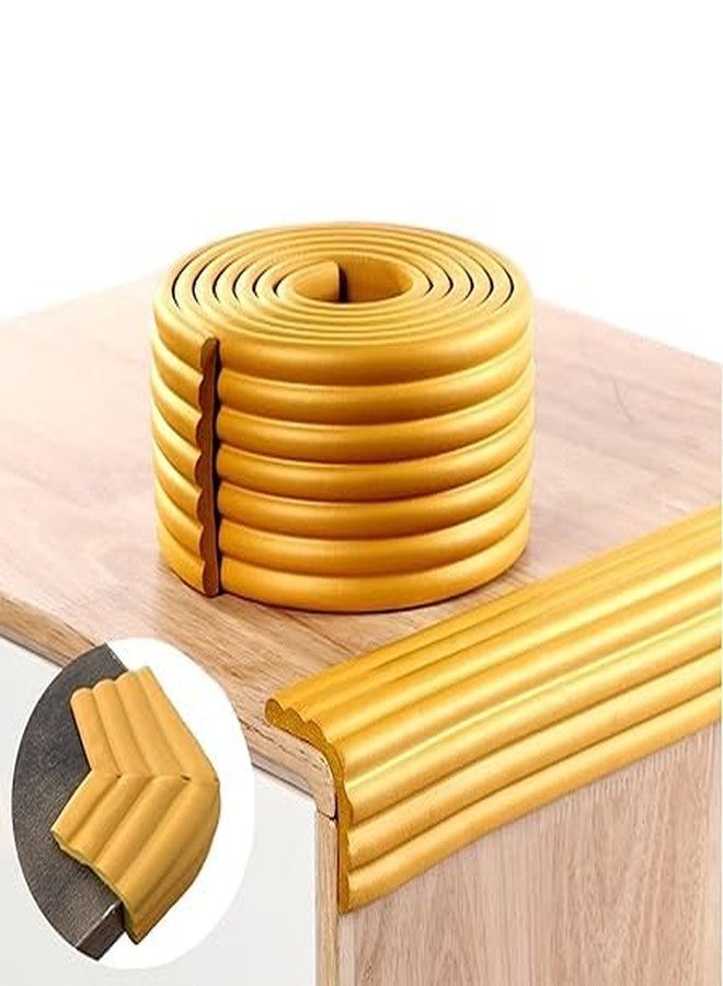 BGVM Edge Protector Strip - 2M Extra Thick Foam Cushion for Baby Safety - Shock-Absorbing Corner Guard for Sharp Edges on Tables, Desks, Walls & Furniture - 1 Piece Roll (Gold) - Image 2
