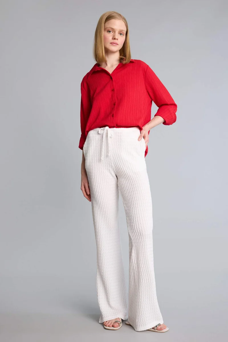 DeFacto Wide Leg Normal Waist Standard Length Trousers