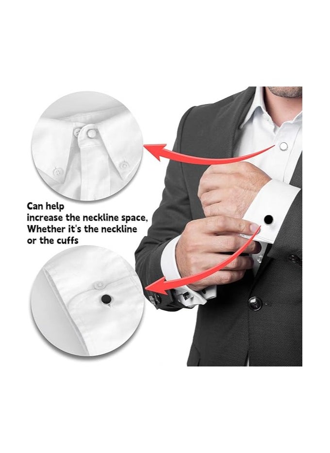 Generic Shirt Collar Button Extender, 3pcs Elastic Collar Extenders for Shirts, Premium Collar Extender for Men's Shirts, Button Extender for Dresses, Shirts, Suits, Coats  - Image 2