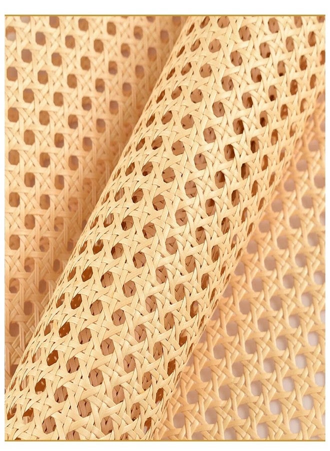 لفة من نسيج قصب الروطان PVC الممتاز من مايا وودز - غطاء شبكي صناعي منسوج مسبقًا للكراسي والخزائن والسلال والخزائن الجدارية ومشاريع الأعمال اليدوية - حصيرة قصب متينة لجميع الأحوال الجوية (24 × 12 بوصة) - Image 1