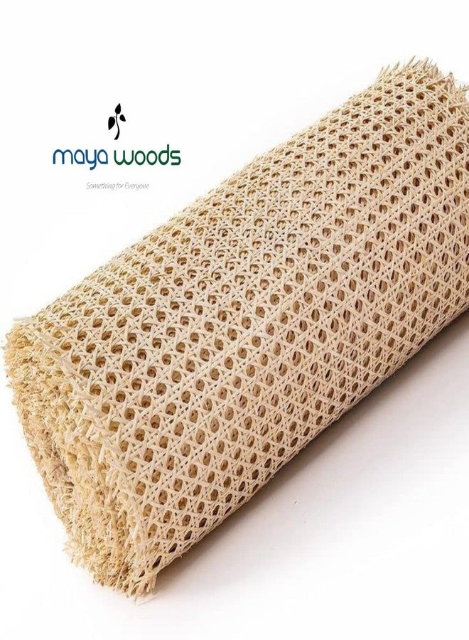 لفة من نسيج قصب الروطان PVC الممتاز من مايا وودز - غطاء شبكي صناعي منسوج مسبقًا للكراسي والخزائن والسلال والخزائن الجدارية ومشاريع الأعمال اليدوية - حصيرة قصب متينة لجميع الأحوال الجوية (24 × 12 بوصة) - Image 3
