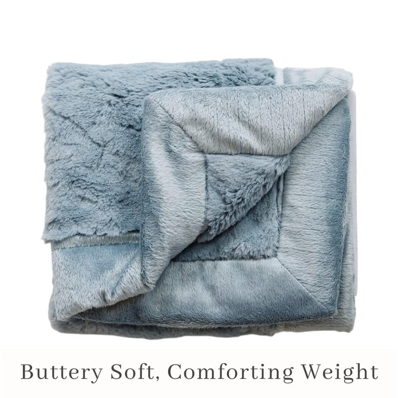 SARANONI Luxury Security Blankets for Babies | Ultra-Soft Lush and Boutique Quality Baby Blanket | Slate, Mini - 15" x 20" - Image 2