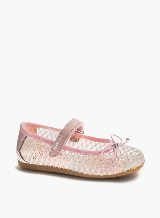 بابلوسكي Girls Hook And Loop School Mary Jane Shoes