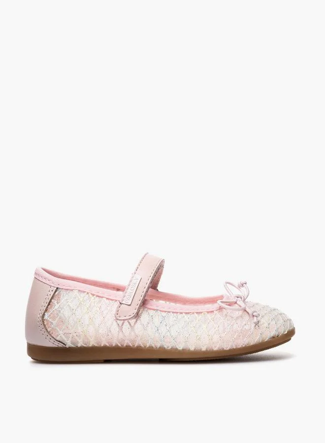 بابلوسكي Girls Hook And Loop School Mary Jane Shoes