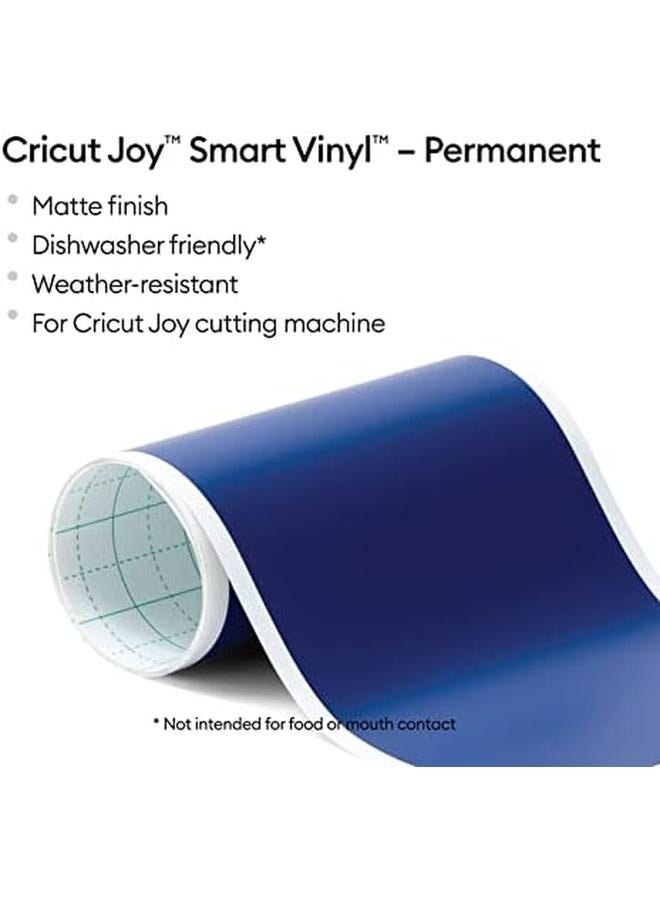 Cricut Joy Smart Vinyl Permanent Blue Matte 1.2M 4Ft Self Adhesive Vinyl Roll For Use With Joy 2009834 - Image 2