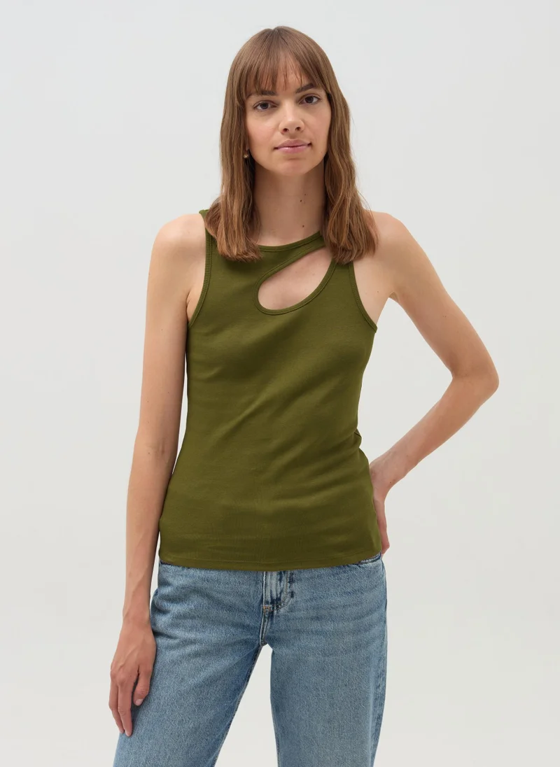 او في اس Tank top with cut-out detail