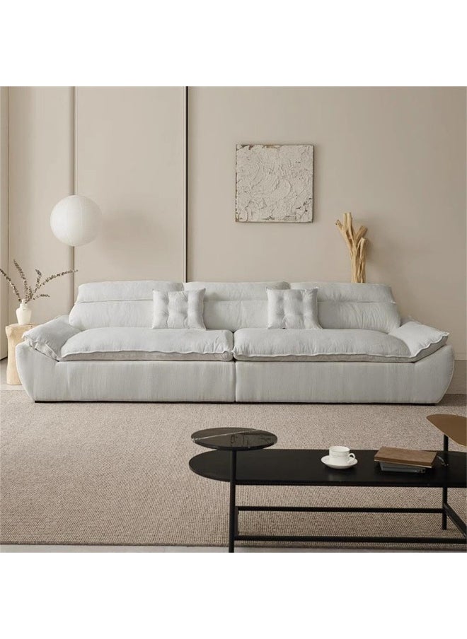 LUXURY LUXE Luxury Luxe CloudScape Sofa | Modern Ergonomic Comfort in Eco-Chic Linen-Cotton Blend | Cream Sofa Set for Stylish & Sustainable Living Rooms (Off White, Single Seater: Width 120 cm)  - Image 5