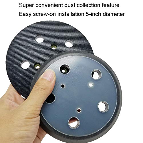 M-jump 5 Inch 5 Hole Replacement Hook and Loop Sanding Pad For Porter Cable 333 and 333VS Random Orbit Sanders Sander Pad- 1 Pack - Image 5