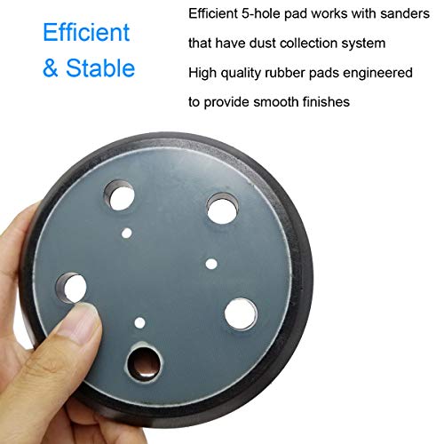 M-jump 5 Inch 5 Hole Replacement Hook and Loop Sanding Pad For Porter Cable 333 and 333VS Random Orbit Sanders Sander Pad- 1 Pack - Image 3
