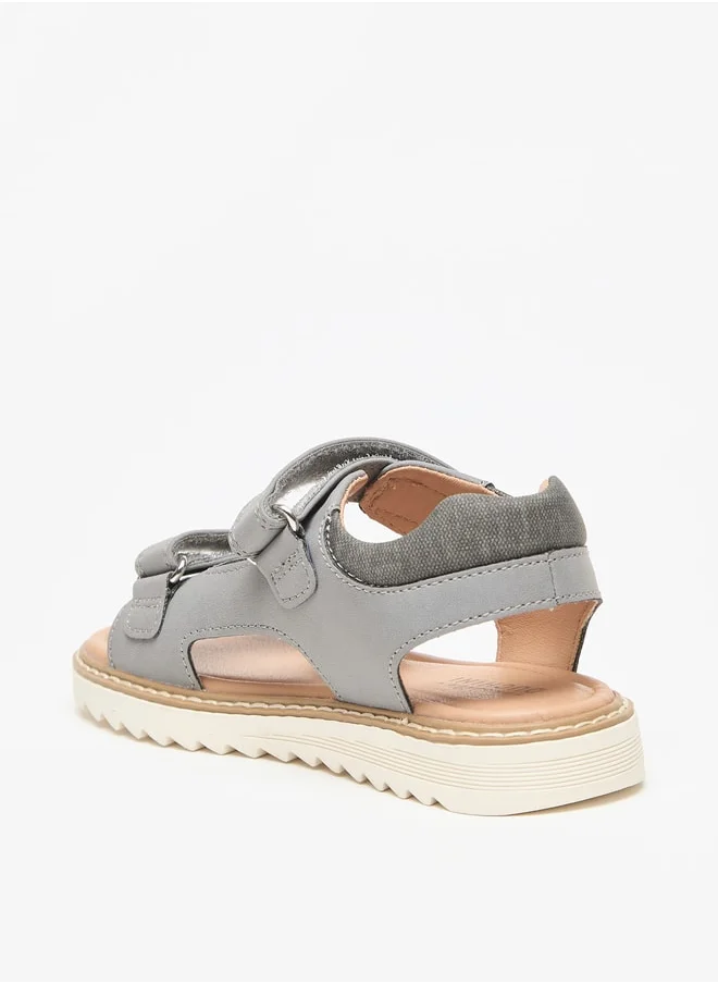 دوتشيني Boys Textured Floaters With Hook And Loop Closure