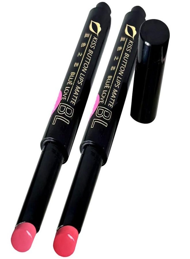 BLUE LOVE 2PC Moisturizing Press Lipstick - Long Lasting Plumping Lip Tint Gloss,High Shine Melting Jelly Lip Balm for Women (Moisturizing 07#+08#) - Image 1