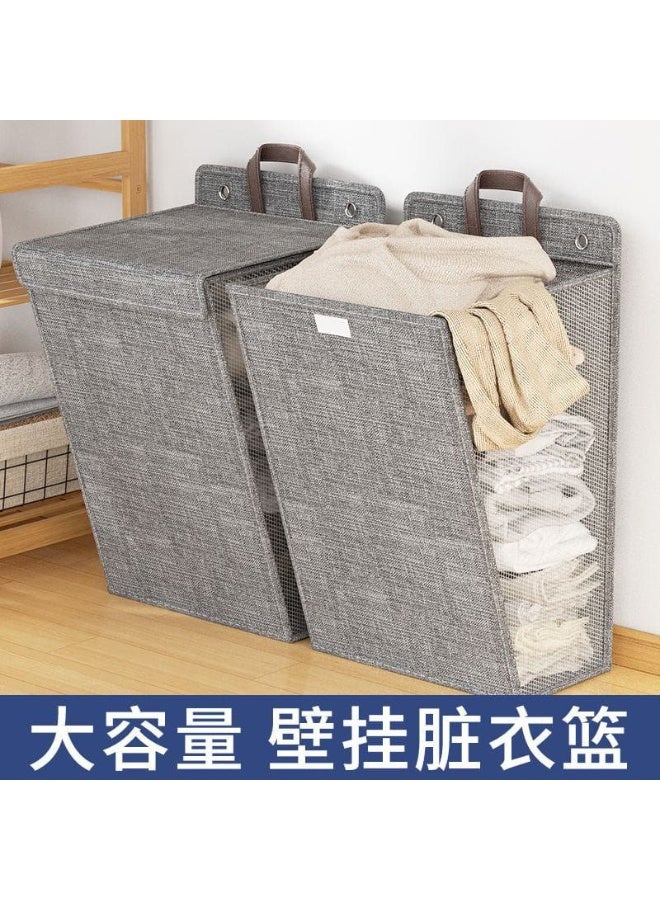 منظم جداري قماش شبكي رمادي – لتخزين وتنظيم الأدوات والملابس بالمنزل - Image 1