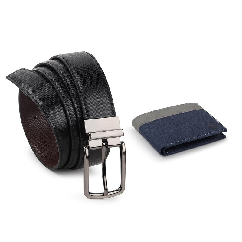 SAMTROH Gift Hamper for Men I Wallet & Belt Combo Gift Set I Gift for Everyone & Every Occasions (Blue) - Image 1