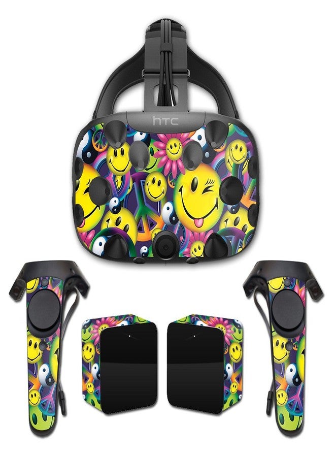 MIGHTY SKINS MightySkins Skin Compatible with HTC Vive Full Coverage - Peace Smile | Protective, Durable, and Unique Vinyl Decal wrap Cover | Easy to Apply, Remove, and Change Styles | Made in The USA - Image 1