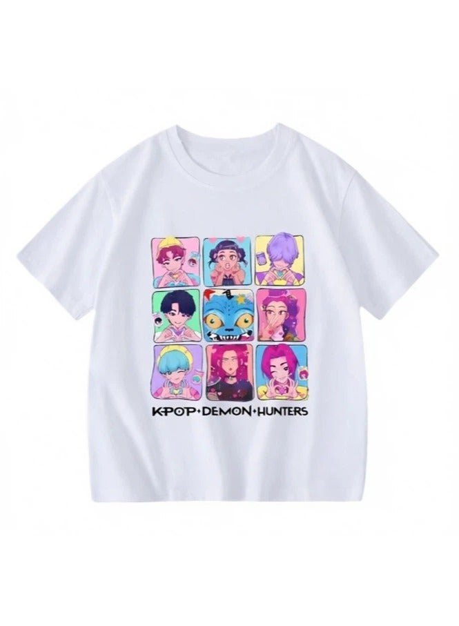 KPop Demon Hunters Graphic T-Shirt Multi Sizes Soft Breathable Fan Short Sleeve Casual Tee Daily Top - Image 1