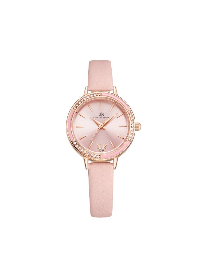 KENNETH SCOTT Women's Polyurethane Analog Watch K23511-RLPP - 28 mm  - Image 2