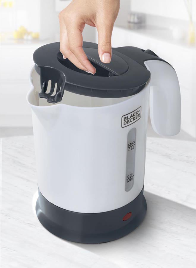 BLACK+DECKER Dual Voltage Electric Travel Kettle 650W 0.5 L 650 W TR250JA-B5 White/Grey - Image 3