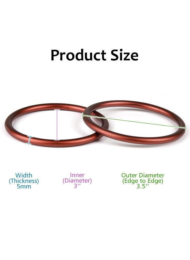 accmor حلقة حمالة أطفال من الألمنيوم Accmor بحجم 3 بوصات - بني داكن - Image 2