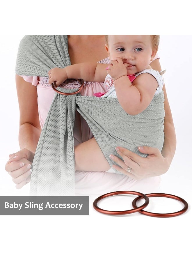 accmor حلقة حمالة أطفال من الألمنيوم Accmor بحجم 3 بوصات - بني داكن - Image 4