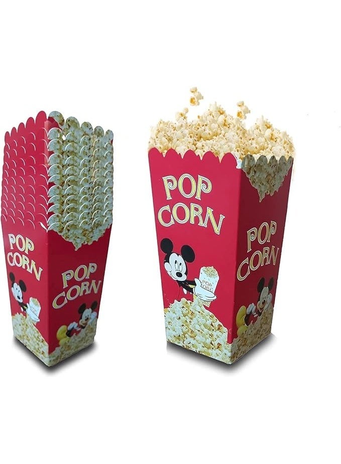 MICKEY MOUSE Paper Popcorn Bags,50 pcs Popcorn Bags  Individual Servings, Paper Popcorn Bags Bulk for Popcorn Machine, Movie Nights, Carnival Party - Image 2