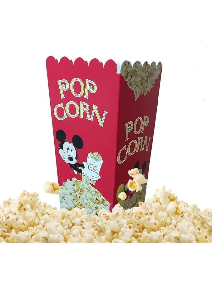 MICKEY MOUSE Paper Popcorn Bags,50 pcs Popcorn Bags  Individual Servings, Paper Popcorn Bags Bulk for Popcorn Machine, Movie Nights, Carnival Party - Image 1