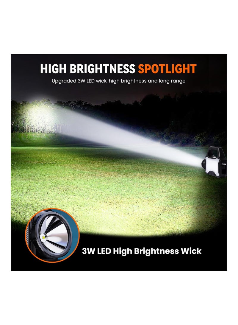 Captaintech Camping Solar Flashlights Lantern, Multifunctional LED Camping Lights with Flashlight and Lantern Mode, USB Charging, Ideal for Power Outages, Spotlight, Searchlight, Outdoor, Hiking, Emergency - Image 4