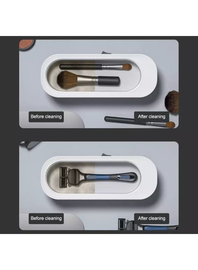 جهاز التنظيف بالموجات فوق الصوتية المحمول - منظف احترافي عالي التردد للمجوهرات، النظارات، الساعات وفرش المكياج | تقنية التنظيف العميق 360 درجة | يعمل بالبطارية ومثالي للسفر - Image 2