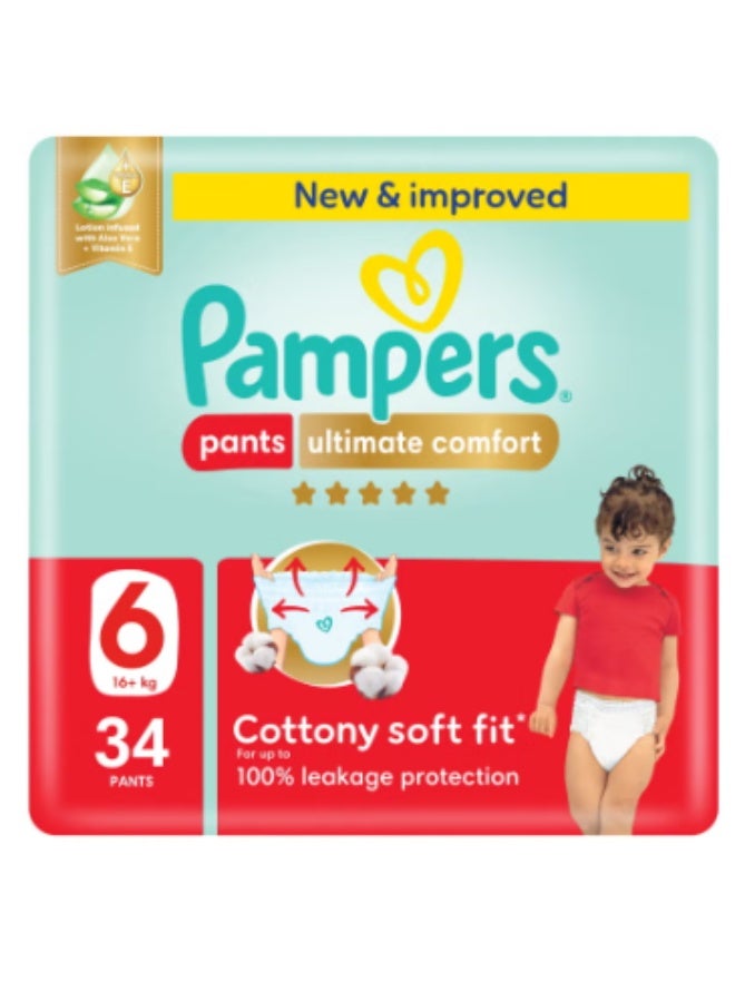 Ultimate Comfort Pants Diapers Size 6 (16+kg) Super Saving Pack