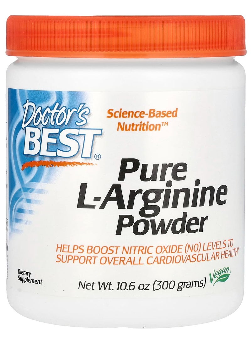 Doctor's Best Pure L-Arginine Powder, 10.6 oz (300 g)