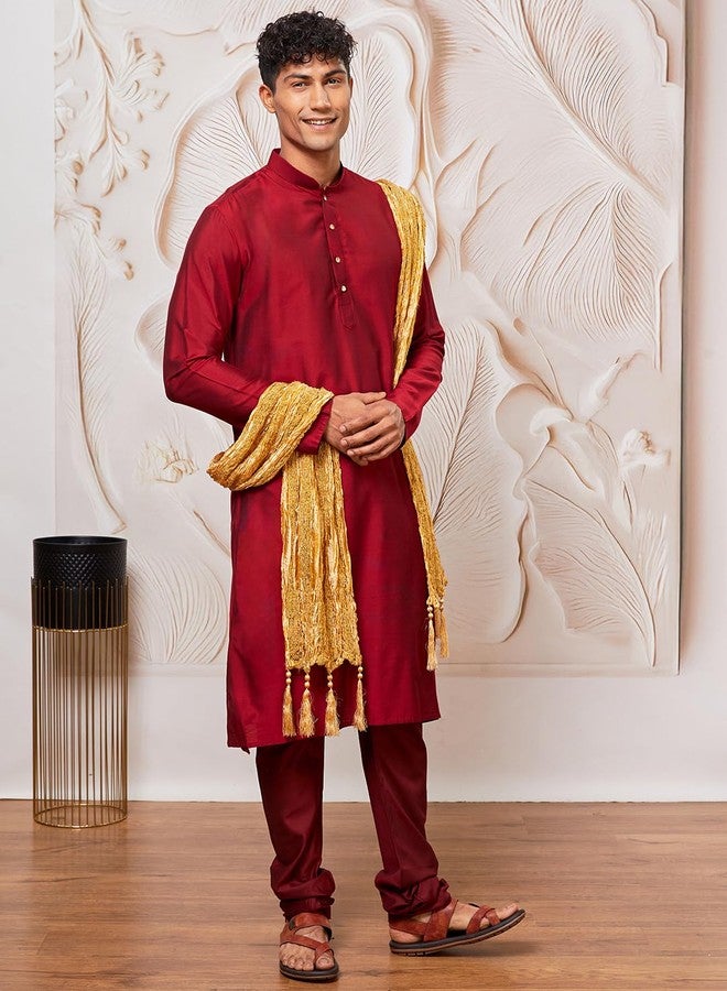 VASTRAMAY Classic & Elegant Men's Dupatta - Ethnic Accessory for Special Occasions - Image 4