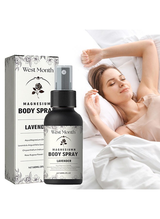 West&Month Magnesium Body Spray ， Pure Magnesium Oil Spray for Relieve Muscle Tension and Fatigue（60ML）  - Image 1