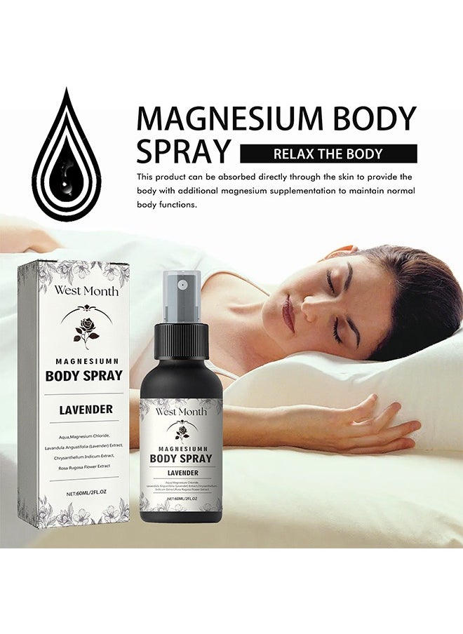 West&Month Magnesium Body Spray ， Pure Magnesium Oil Spray for Relieve Muscle Tension and Fatigue（60ML）  - Image 5