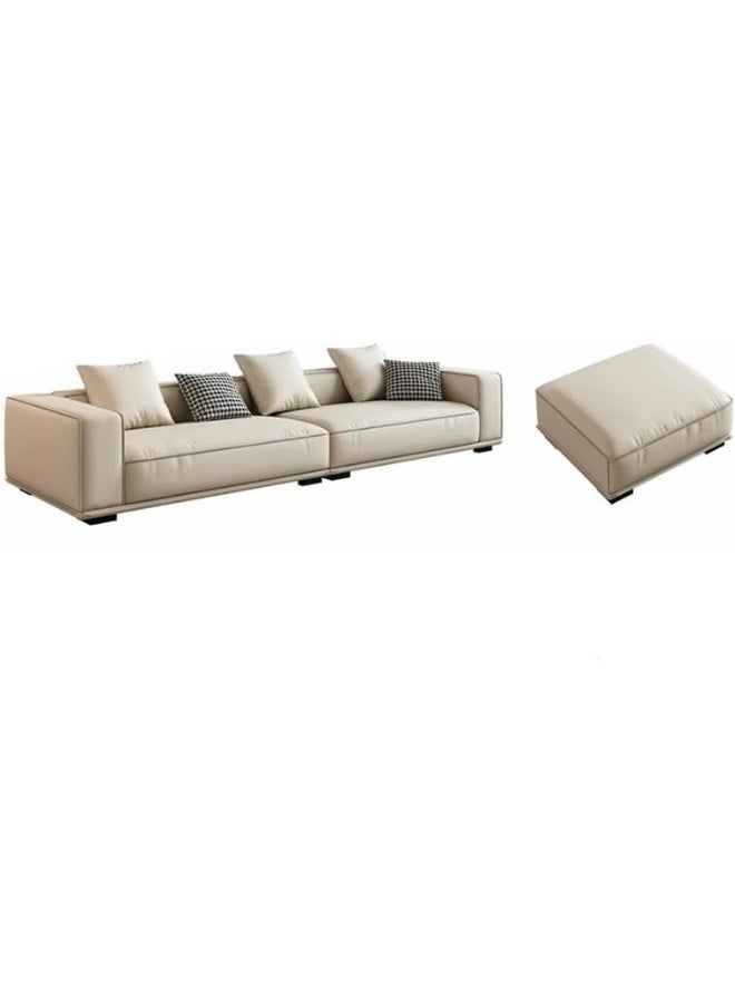 Zayn comforts Modern Eco-Leather Sofa Seats 3 Standard Size Gloucester Tufted Cushion Wood Frame Set of 2