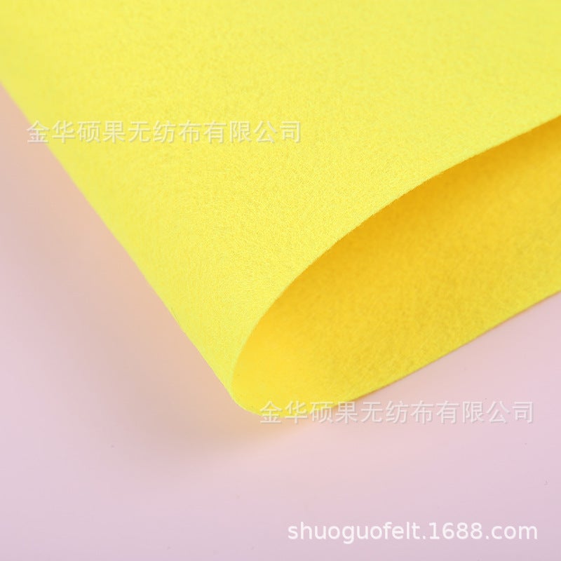 Generic 2MM Thick Colored Felt Fabric for Crafts 1621 lemon yellow 
